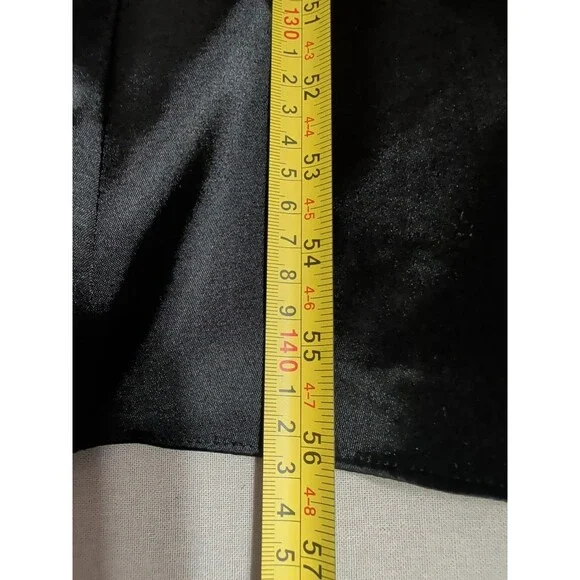 Women's Size Small Black Satin Halter Neck Formal Dress Evening Gown - Picture 10 of 12